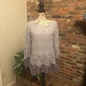 Ladies lace overlay top